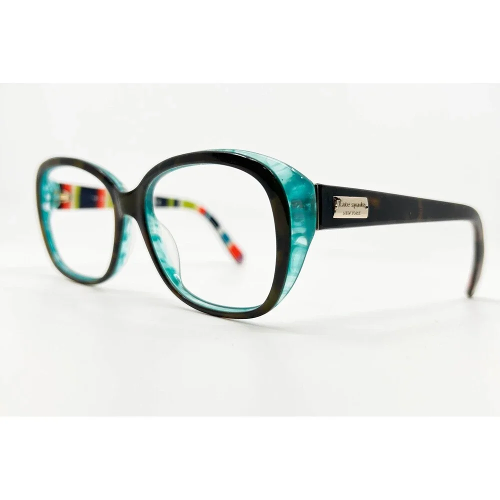 Kate Spade Hilde Eyeglasses Women Teal Tortoise Striped 54-16-135
